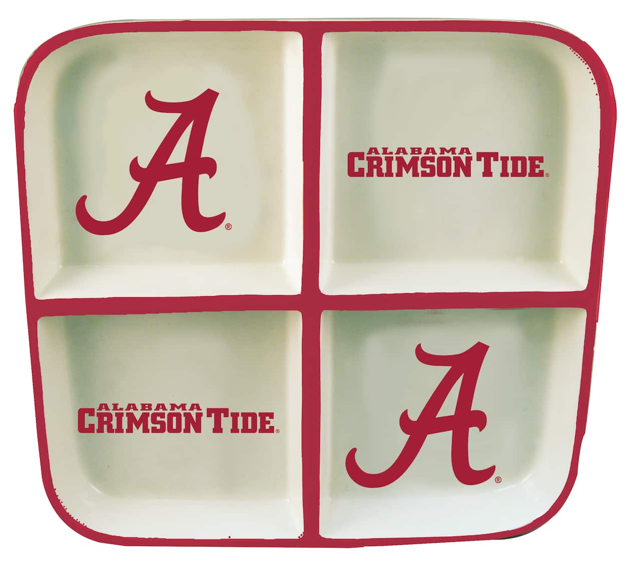The Memory Company NCAA 4 Section Square Ceramic Tray